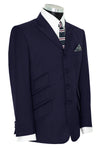 Paul Weller Peak Lapel 4 Button Navy Blue Mod Suit