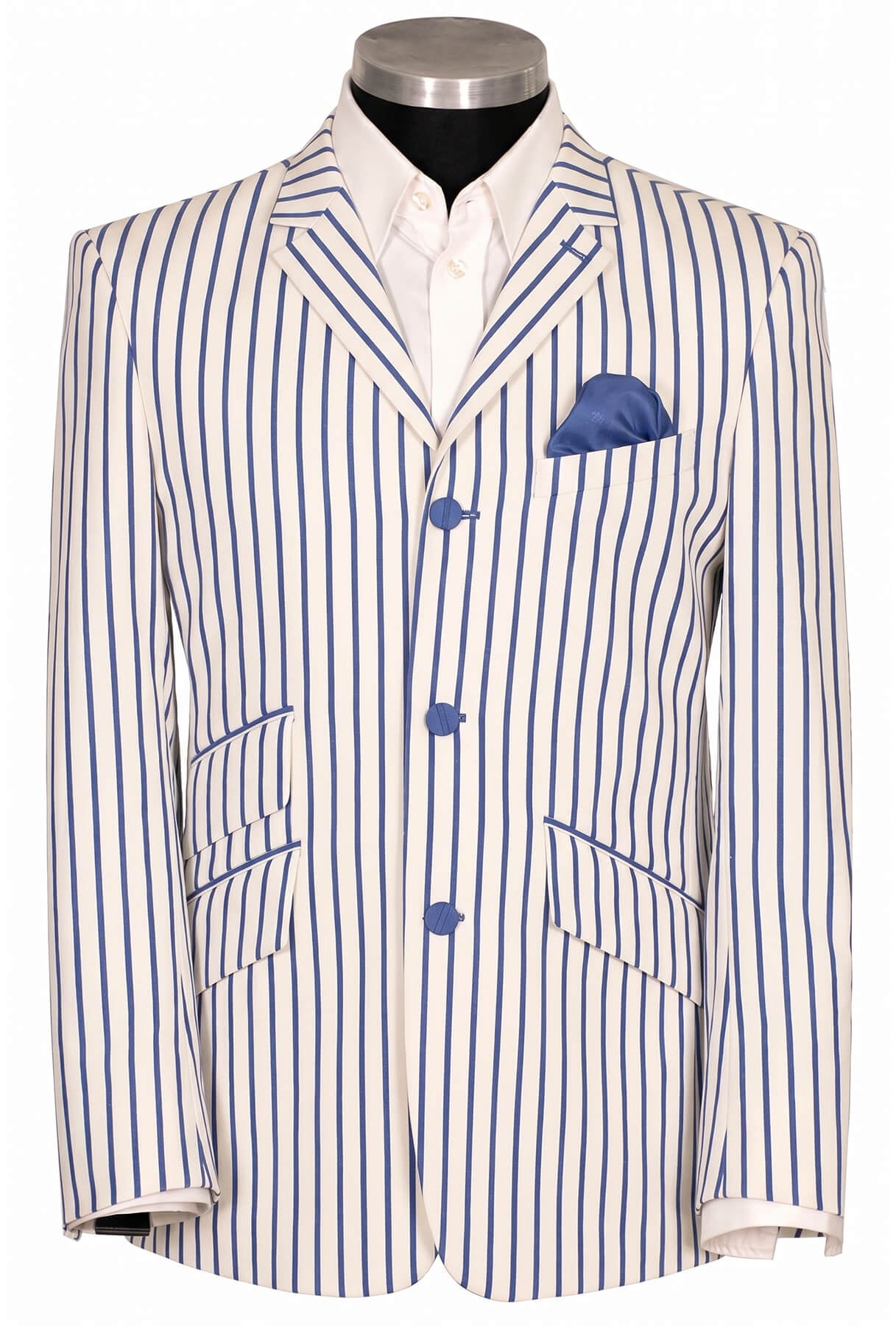 Weller 60's Style Blue Stripe in White Boating Blazer