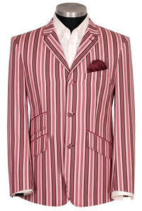 Weller 60's Style Burgundy Stripe in Pink Boating Blazer