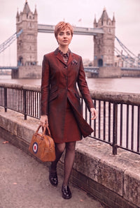 Skinhead Burgundy Tonic Women's Long Suit 1960's