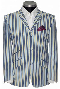 Weller 60's Style Cream Navy Stripe in Sky Boating Blazer
