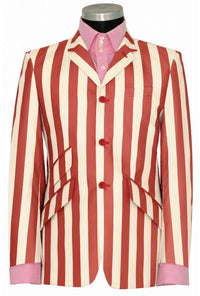 Weller 60's Style Cream and Coral Stripe Boating Blazer