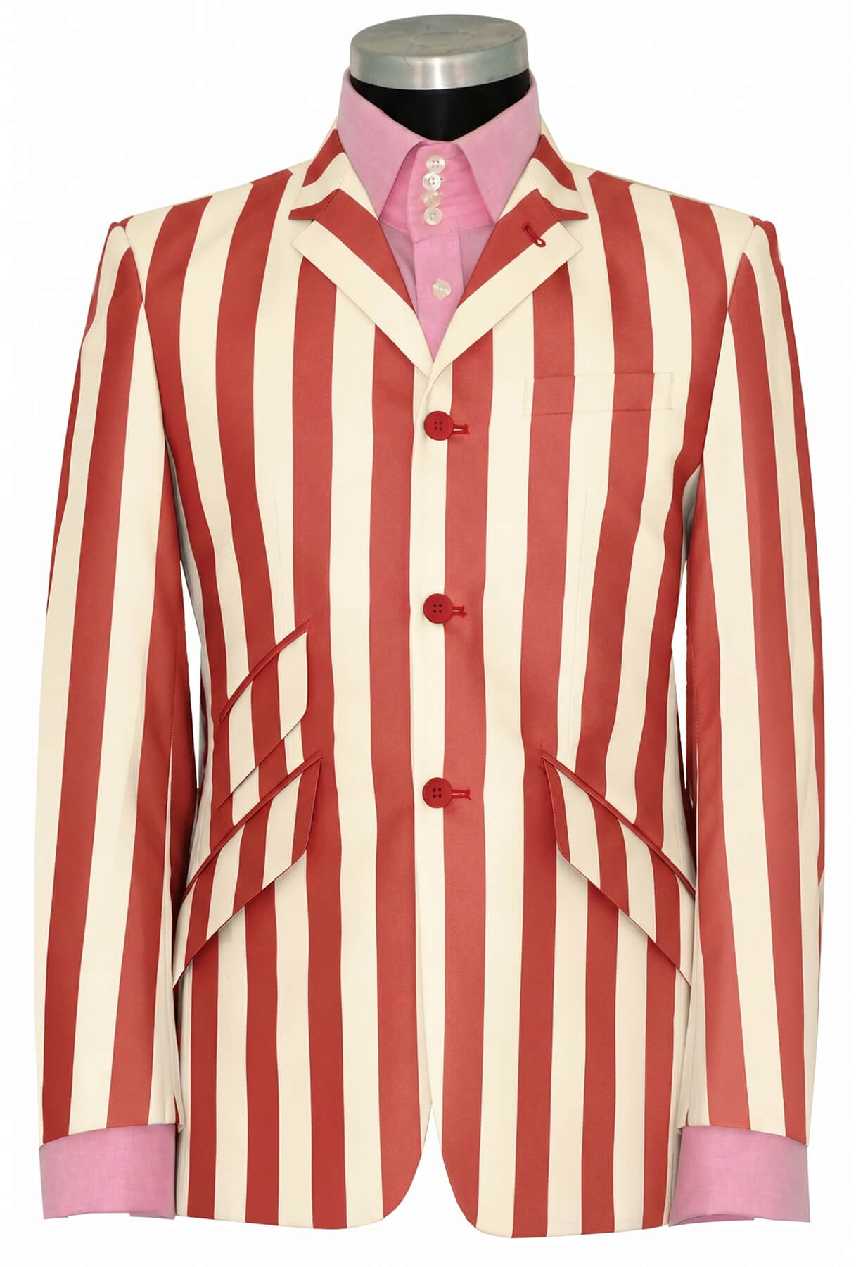 Weller 60's Style Cream and Coral Stripe Boating Blazer