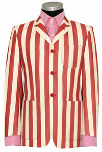 Weller Patch Pocket Cream and coral stripe Boating Blazer