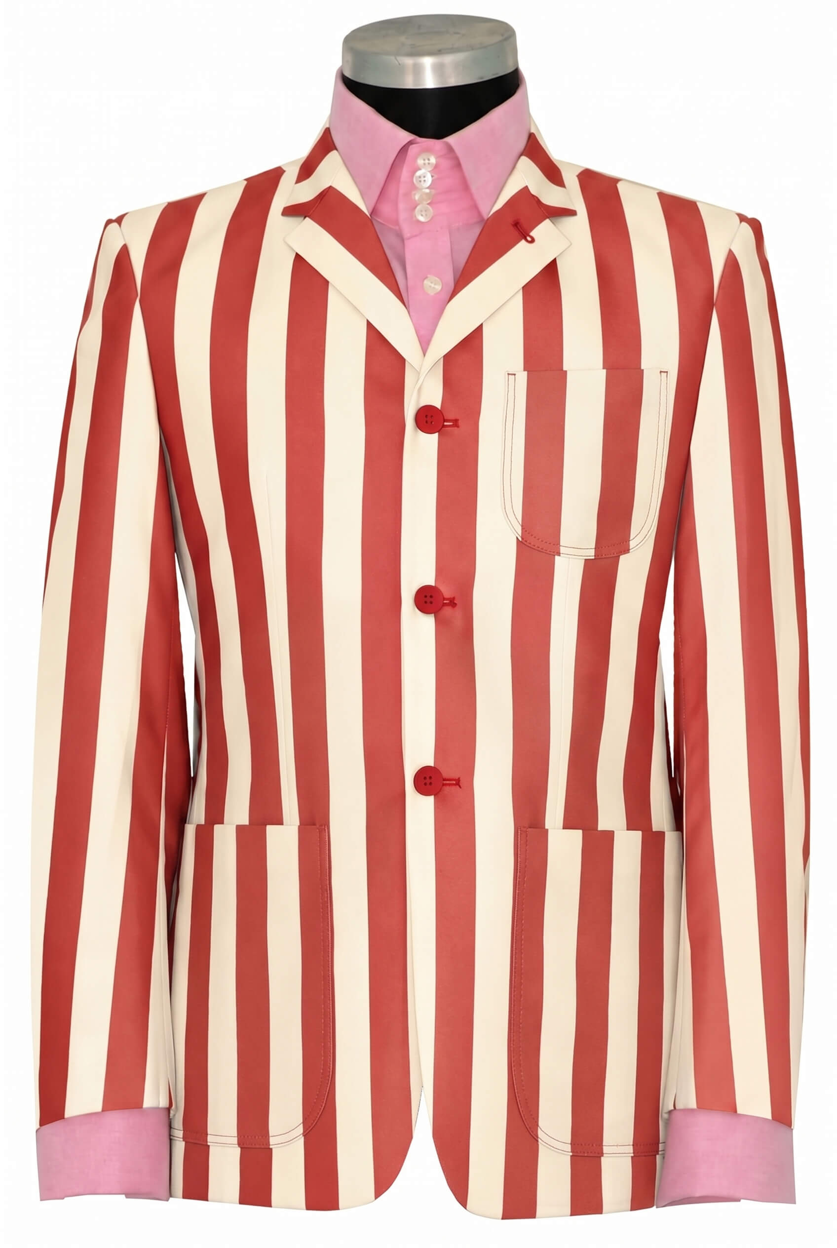 Weller Patch Pocket Cream and coral stripe Boating Blazer