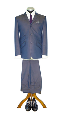golden blue two tone tonic suit