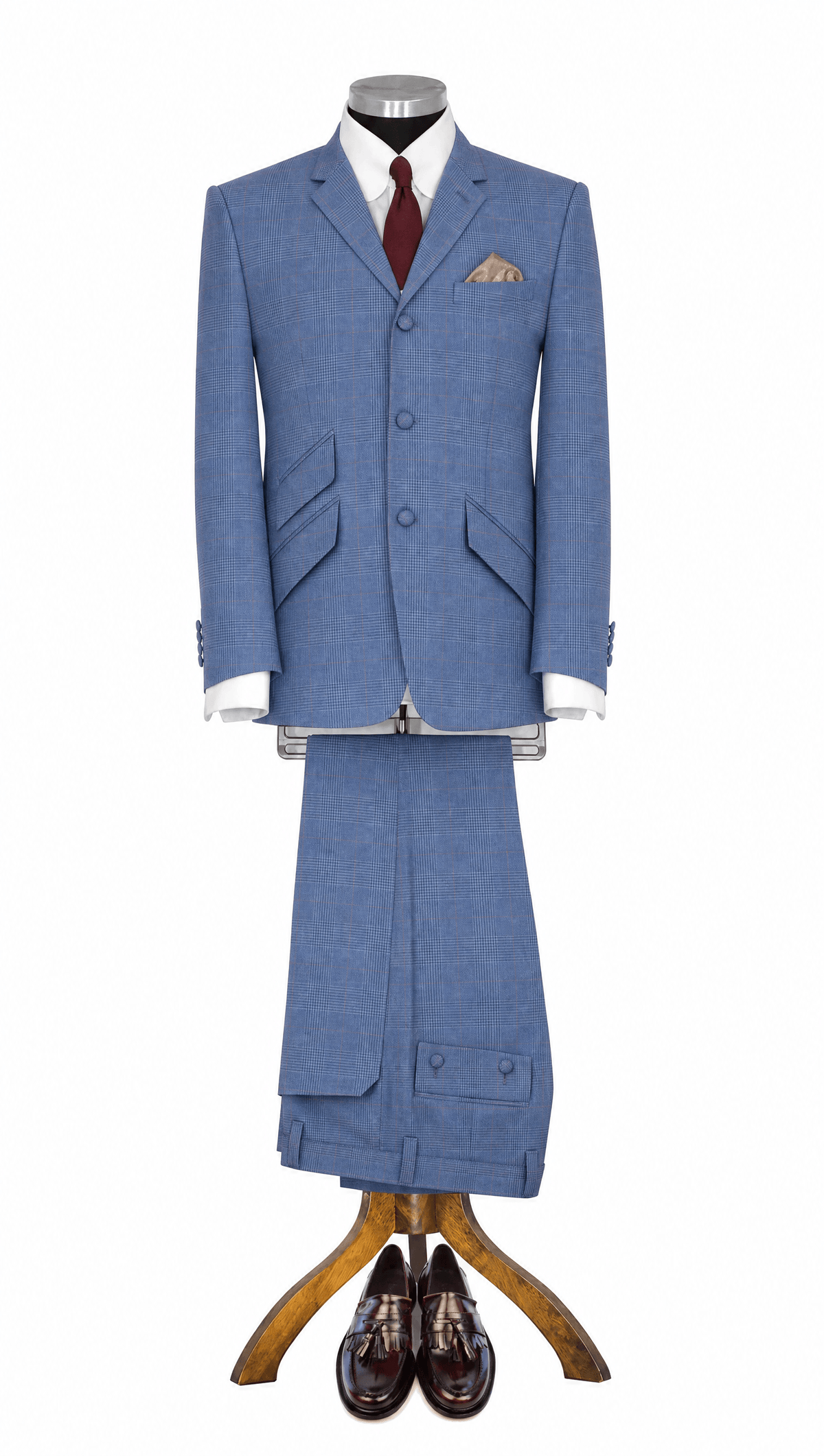 Weller Sky Prince of Wales 2 Piece Suit for Men
