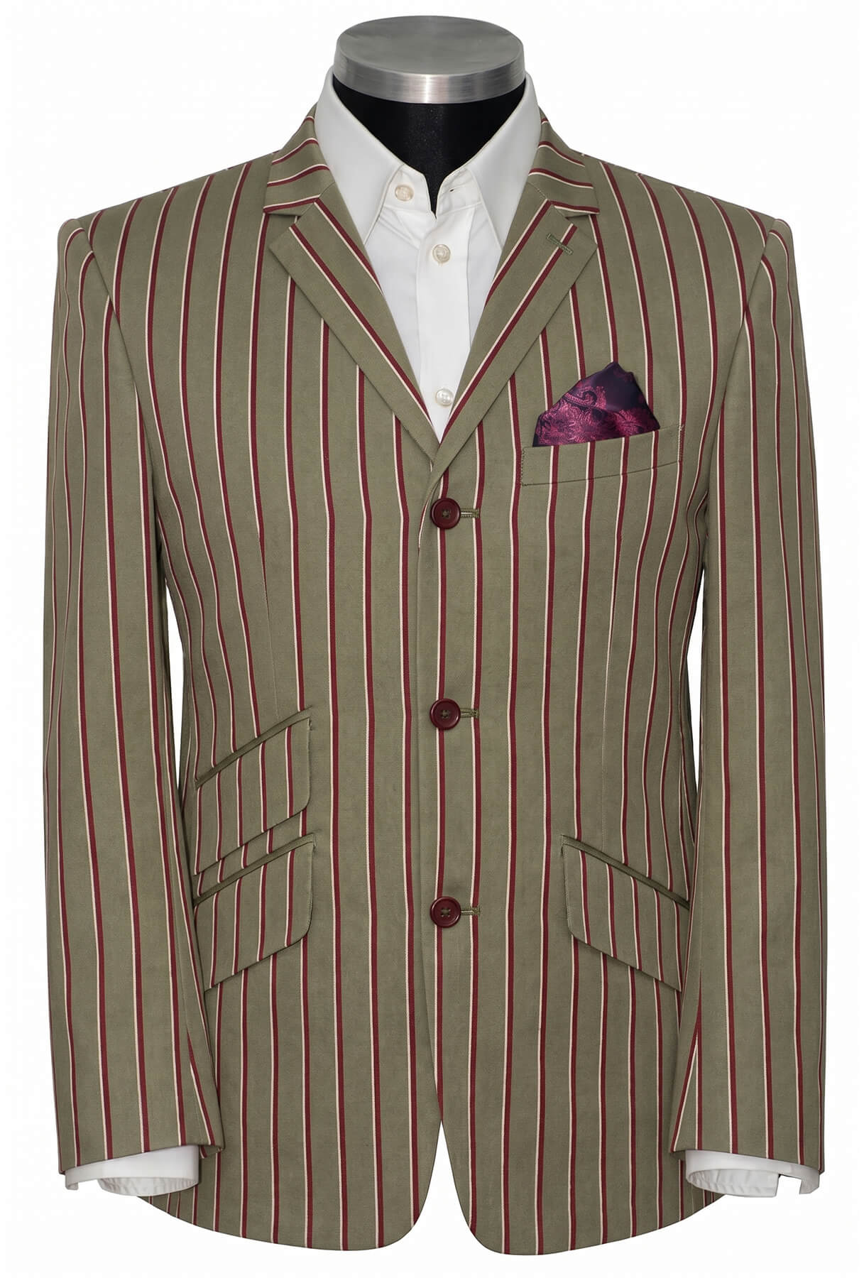 Weller 60's Style Red White Stripe in Brown Boating Blazer