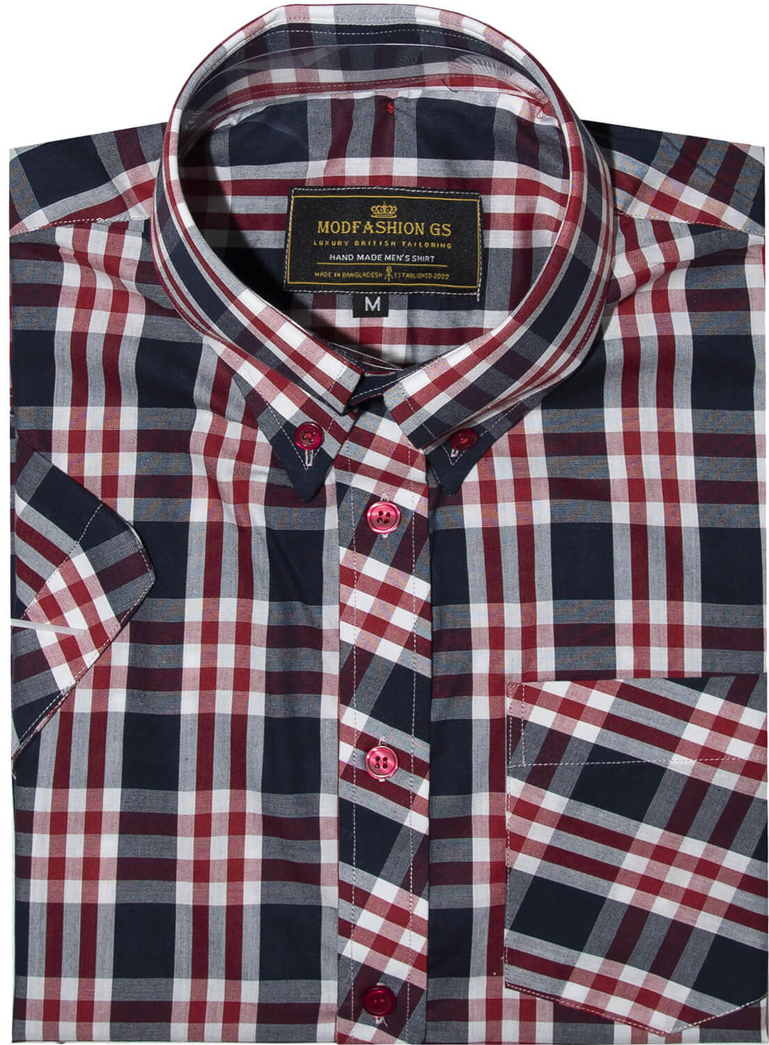 Button Down Red & White Check Mod Shirt