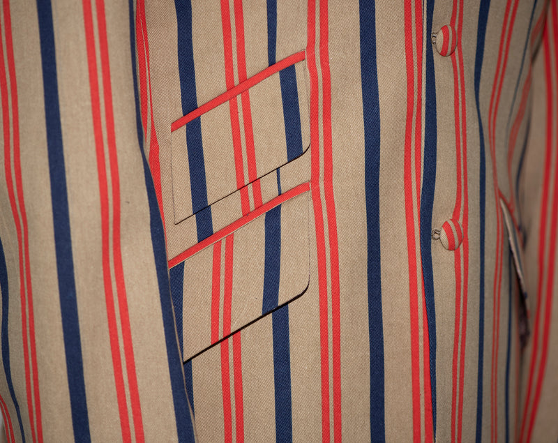 Weller Brown and Red stripe boating blazer 60's