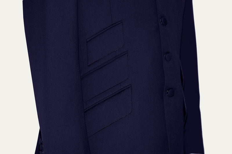 Paul Weller Peak Lapel 4 Button Navy Blue Mod Suit