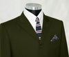 Paul Weller Peak Lapel 4 Button Olive Mod Suit