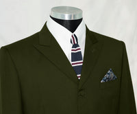 Paul Weller Peak Lapel 4 Button Olive Mod Suit