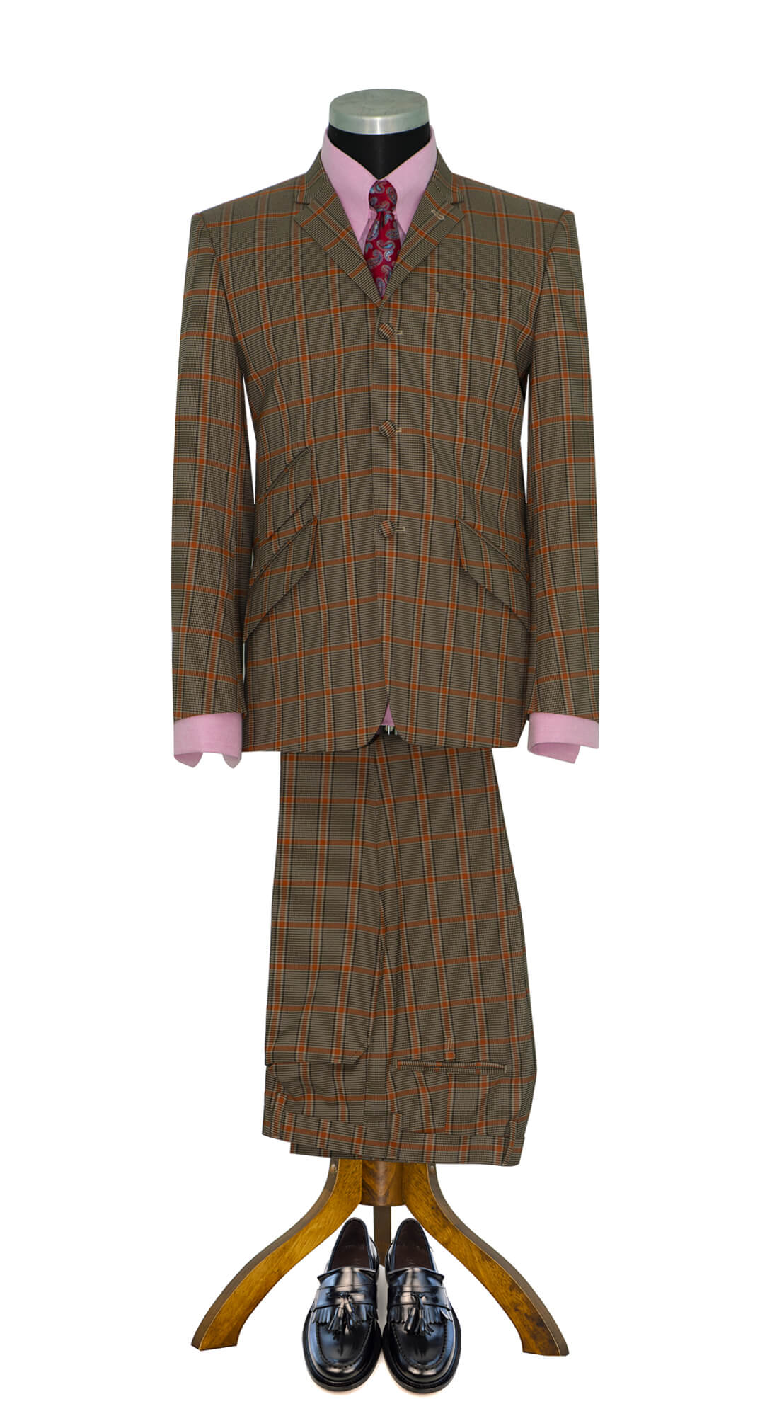 Mick Jagger Orange Check Mod Suit
