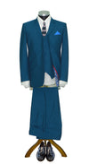 Vintage Teal Blue 3 Piece Tonic Suit for Men