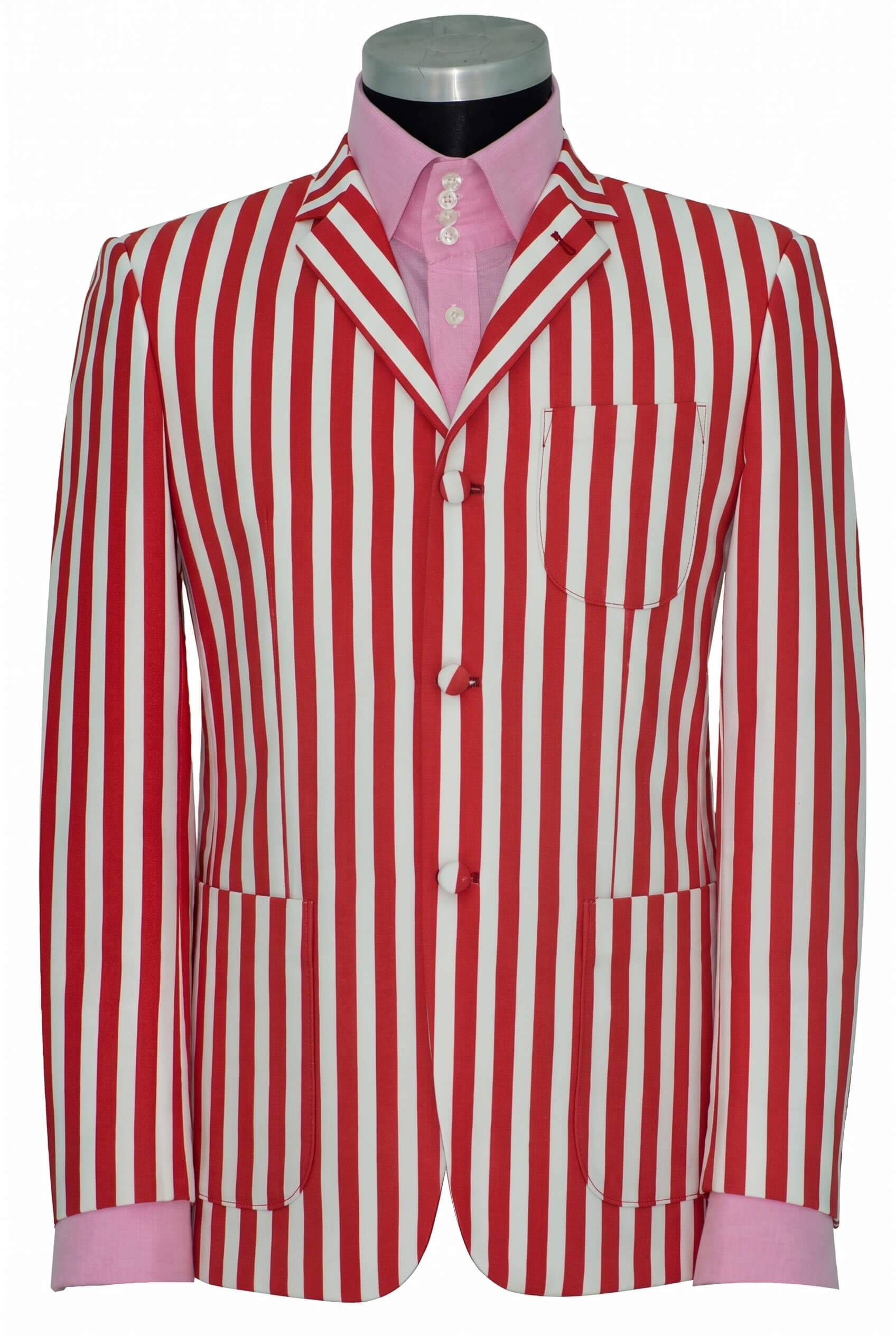 Weller Patch Pocket White Red Stripe Boating Blazer
