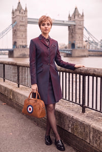 Skinhead Wine Navy Two Tone Women's Long Suit 1960's