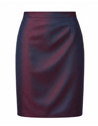 Women's Wine Navy Two Tone Skirt