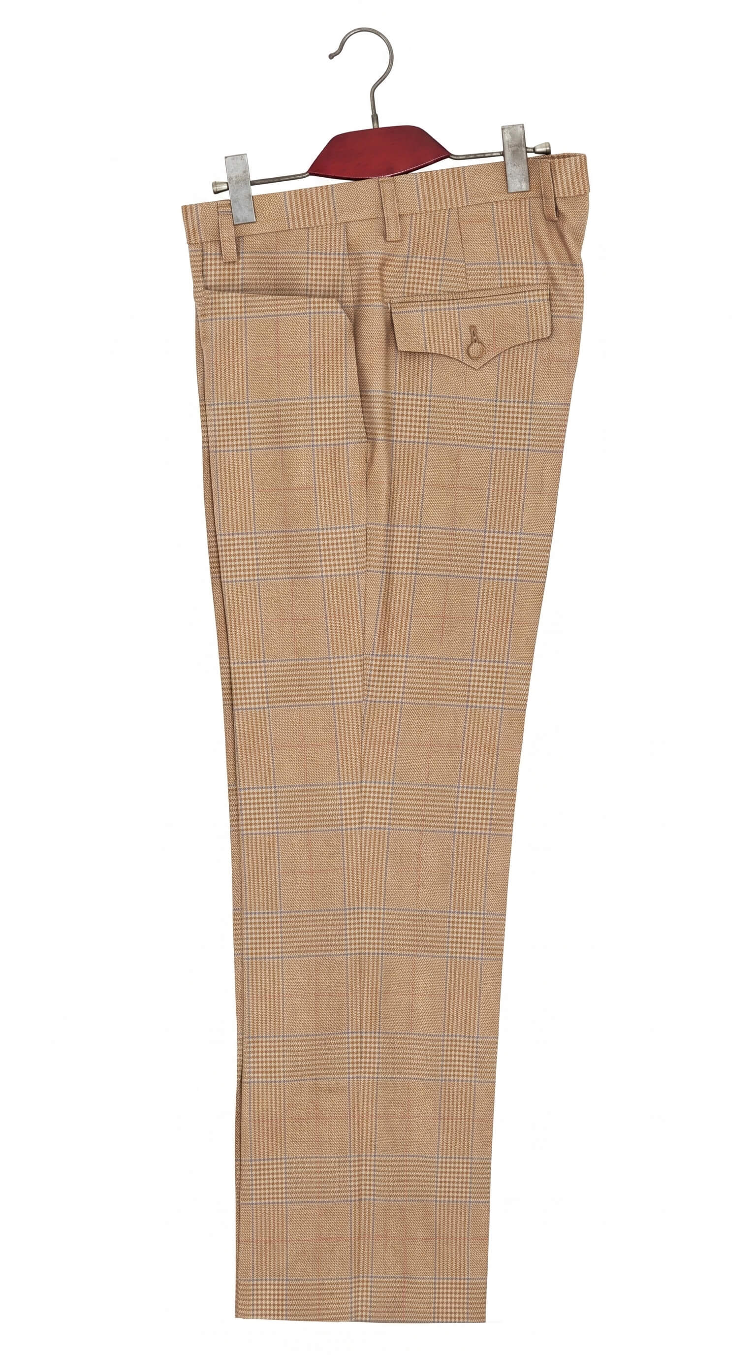 George Harrison Prince of Wales Check Beige Mod Trouser