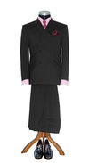 Paul Weller 3/6 Button Black Double Breasted Mod Suit