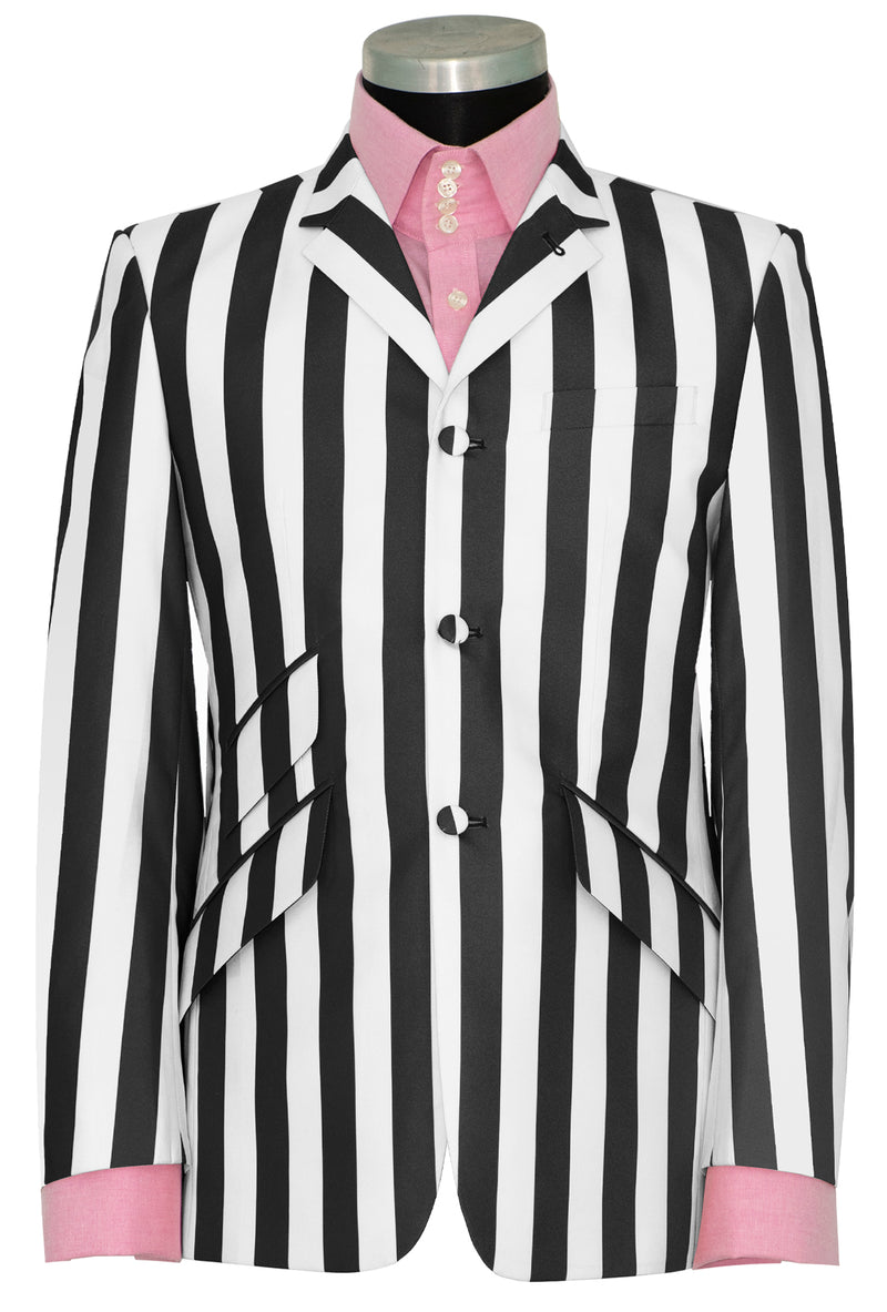 Mod Boating Jacket Barry Whitwam Vintage Black & White Striped Boating Mod Blazer | 1960's ...
