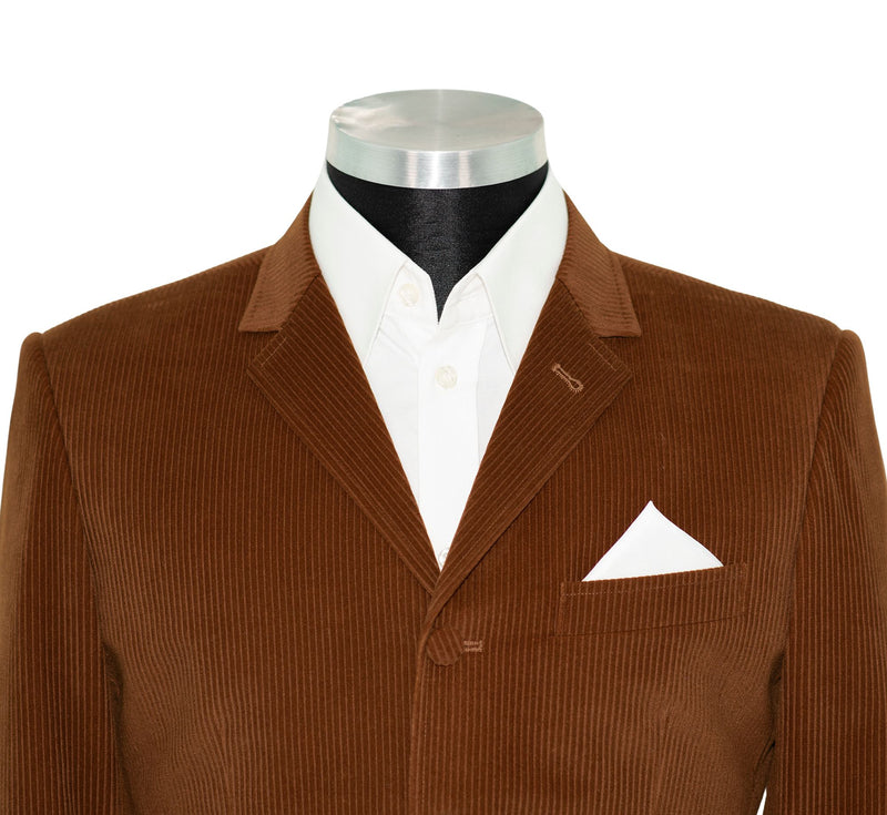 Brown Check Velvet Collar 4 Button Mod Blazer | 1960's Retro Mod ...