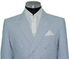 SALE Weller Sky Stripe Double Breasted 3/6 Button Mod Suit (40 Regular, Trouser 34, I.L.30)