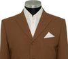 Weller Wood Brown Peak Lapel 4 Button Mod Suit