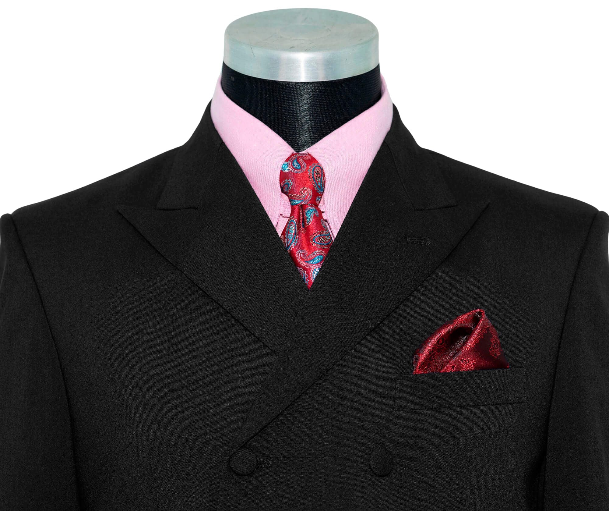Paul Weller 3/6 Button Black Double Breasted Mod Suit