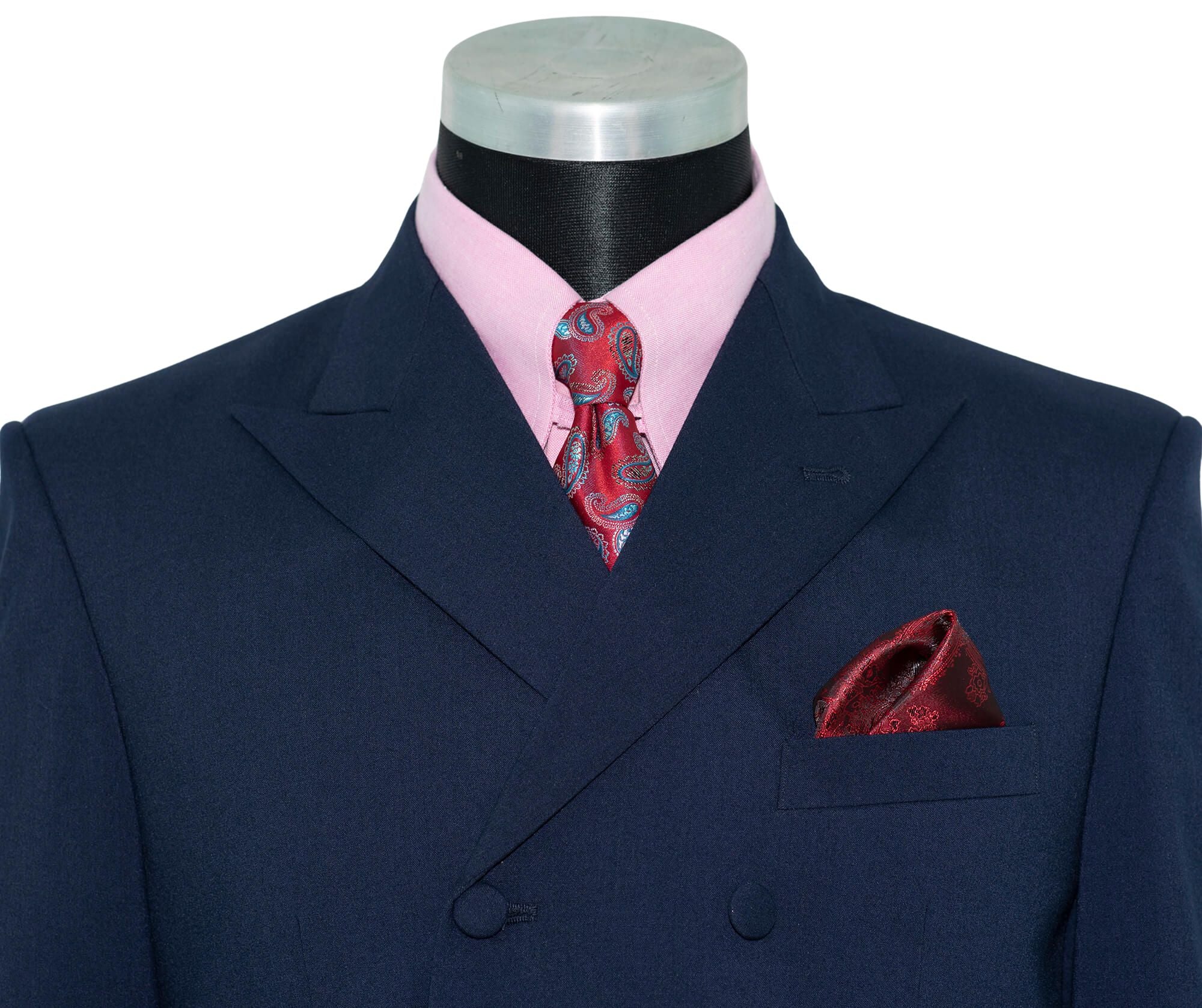 David Waller 3/6 Button Navy Blue Double Breasted Mod Suit