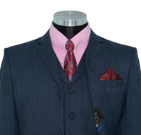 Bruce Foxton Navy Herringbone 3 Piece Suit