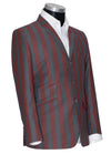 Retro 60's Burgundy & Grey Striped Boating Mod Blazer