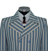 The Kinks Sky & White Stripe Double Breasted Mod Blazer