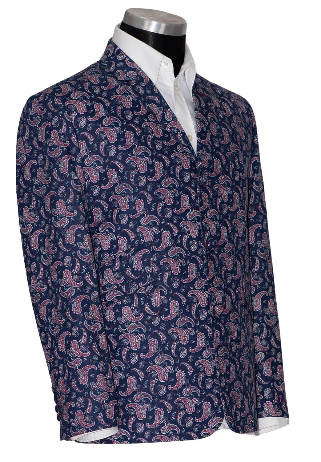 Steve Marriott 60's Navy Blue Purple Paisley Mod Blazer