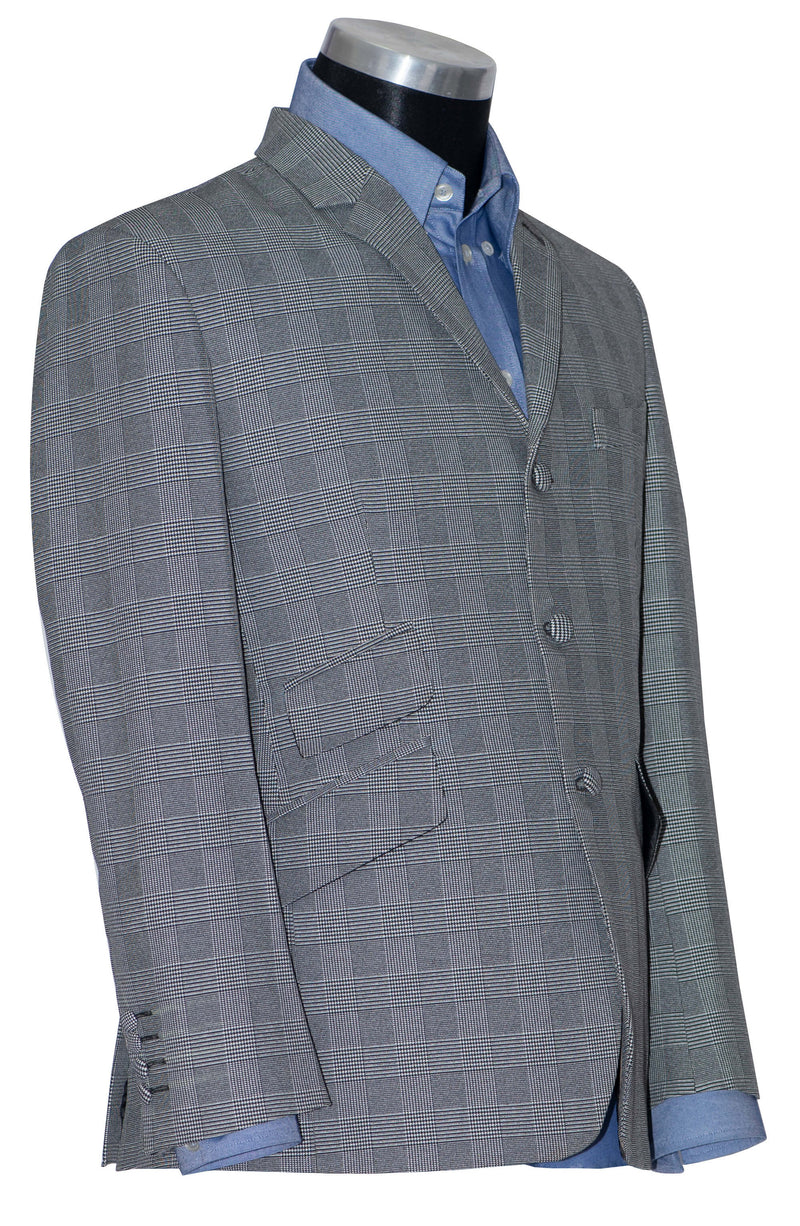 Prince of Wales Classic Grey Mod Jacket