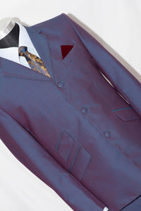 Billy Preston Wine & Blue Mohair 2 Tone Suit