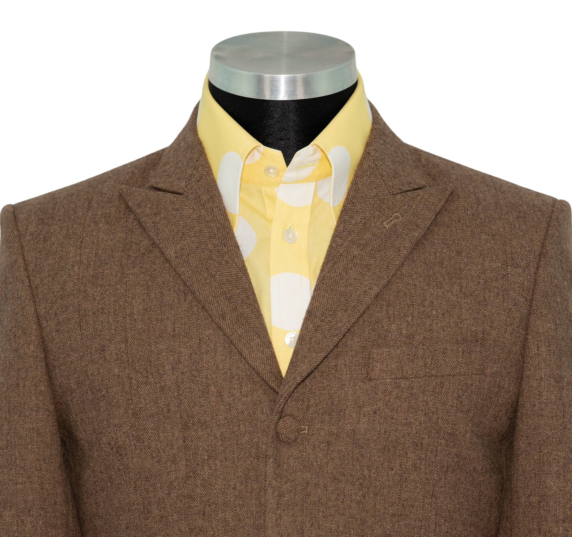 SALE Kenny Jones Tweed Brown Herringbone Winter Mod Blazer (40 Regular)