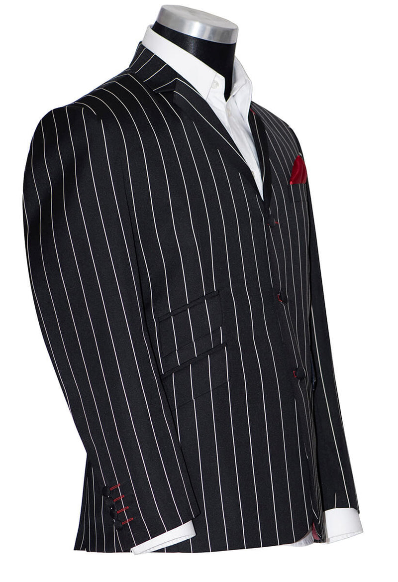 Mod Boating Jacket Weller 1960's Style White Striped in Black Boating Mod Blazer | 1960's ...