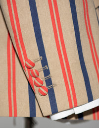Weller Brown and Red stripe boating blazer 60's