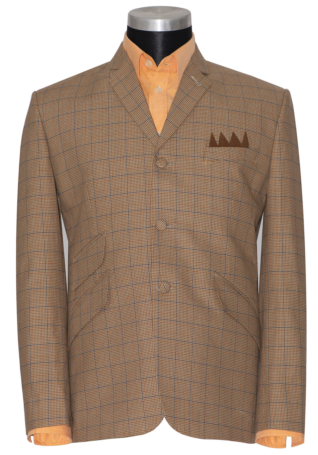 Mike Pinder Brown Dogtooth Check Vintage Mod Blazer