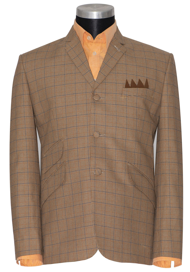 Mike Pinder Brown Dogtooth Check Vintage Mod Blazer