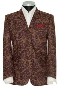 Steve Marriott 65's Brown Contrast Paisley Mod Blazer