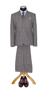 Keith Hopwood POW Burgundy Grey Mod Suit