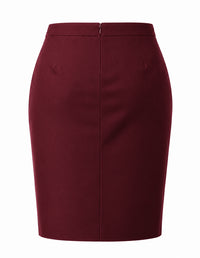 Women's Classic Burgundy Skirt