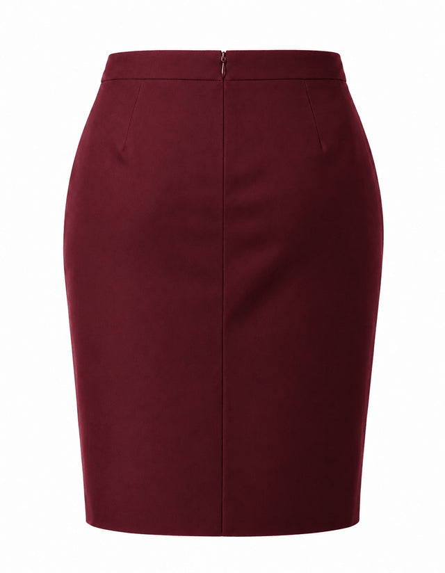 Women's Classic Burgundy Skirt