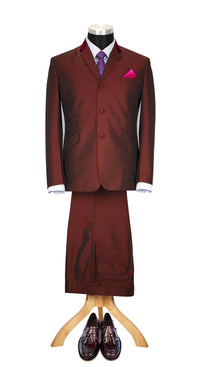 burgundy tonic suit