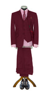Keith Moon Burgundy Wine 3 Piece Mod Suit