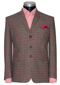 Robert Hardy Tweed Classic Brown Dogtooth Mod Jacket