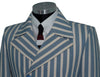 The Kinks Sky & White Stripe Double Breasted Mod Blazer