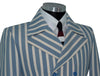 The Kinks Sky & White Stripe Double Breasted Mod Blazer